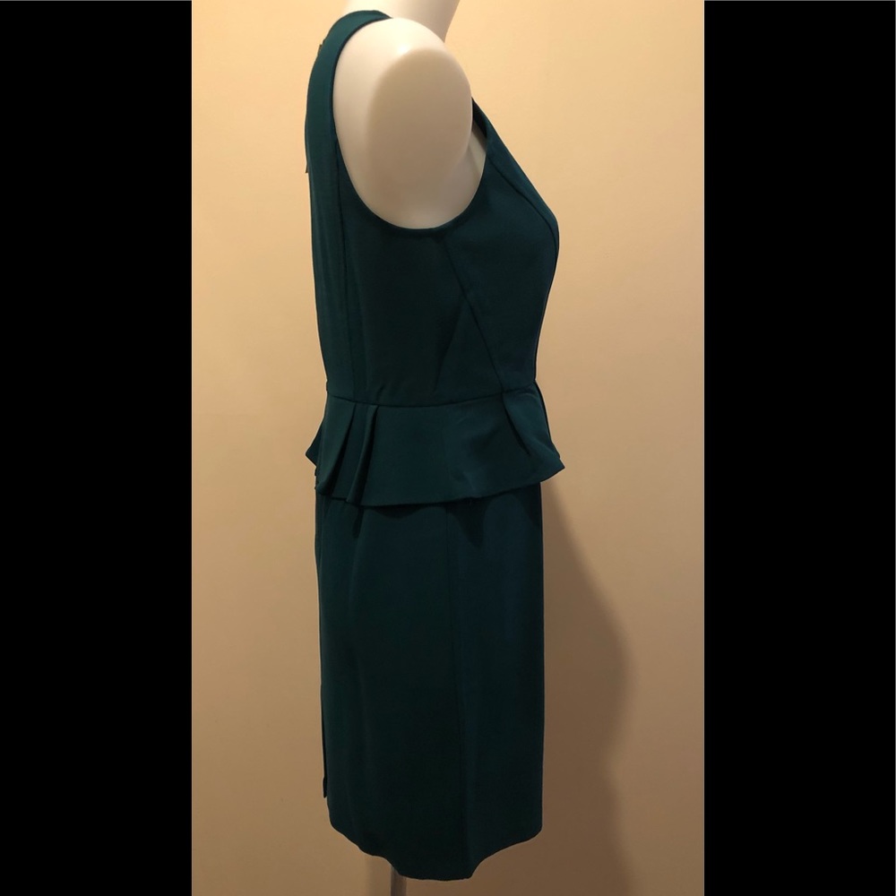 ANN TAYLOR LOFT PEPLUM HUNTER GREEN DRESS👗2P - Picture 9 of 14